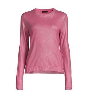 ATM ANTHONY THOMAS MELILLO Cashmere Blend Metallic Crewneck Sweater NWOT Size Me